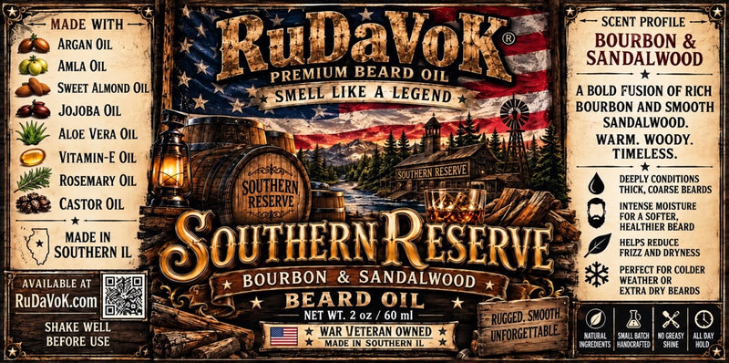 RuDaVoK Southern Reserve Beard Oil — new label